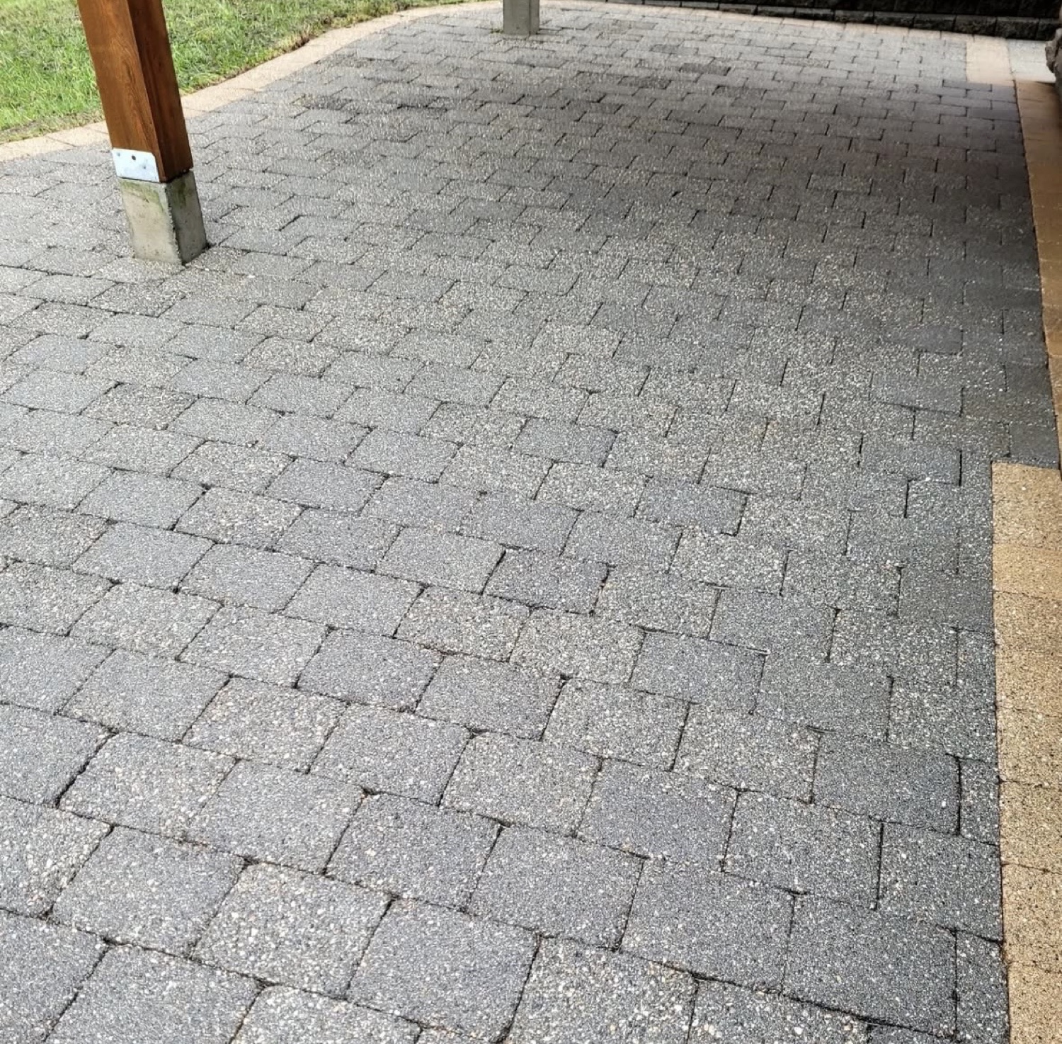 Restored interlock patio pavers